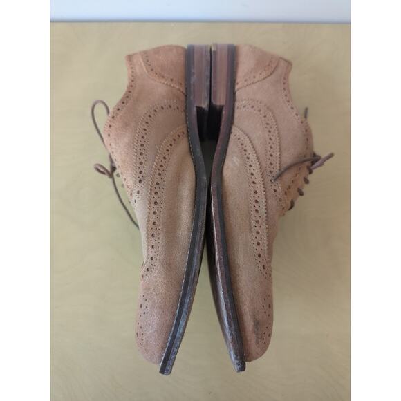 J.Shoes Mens size 10.5 Light Brown Leather Wingtip Oxford Dress Shoes - Picture 7 of 12